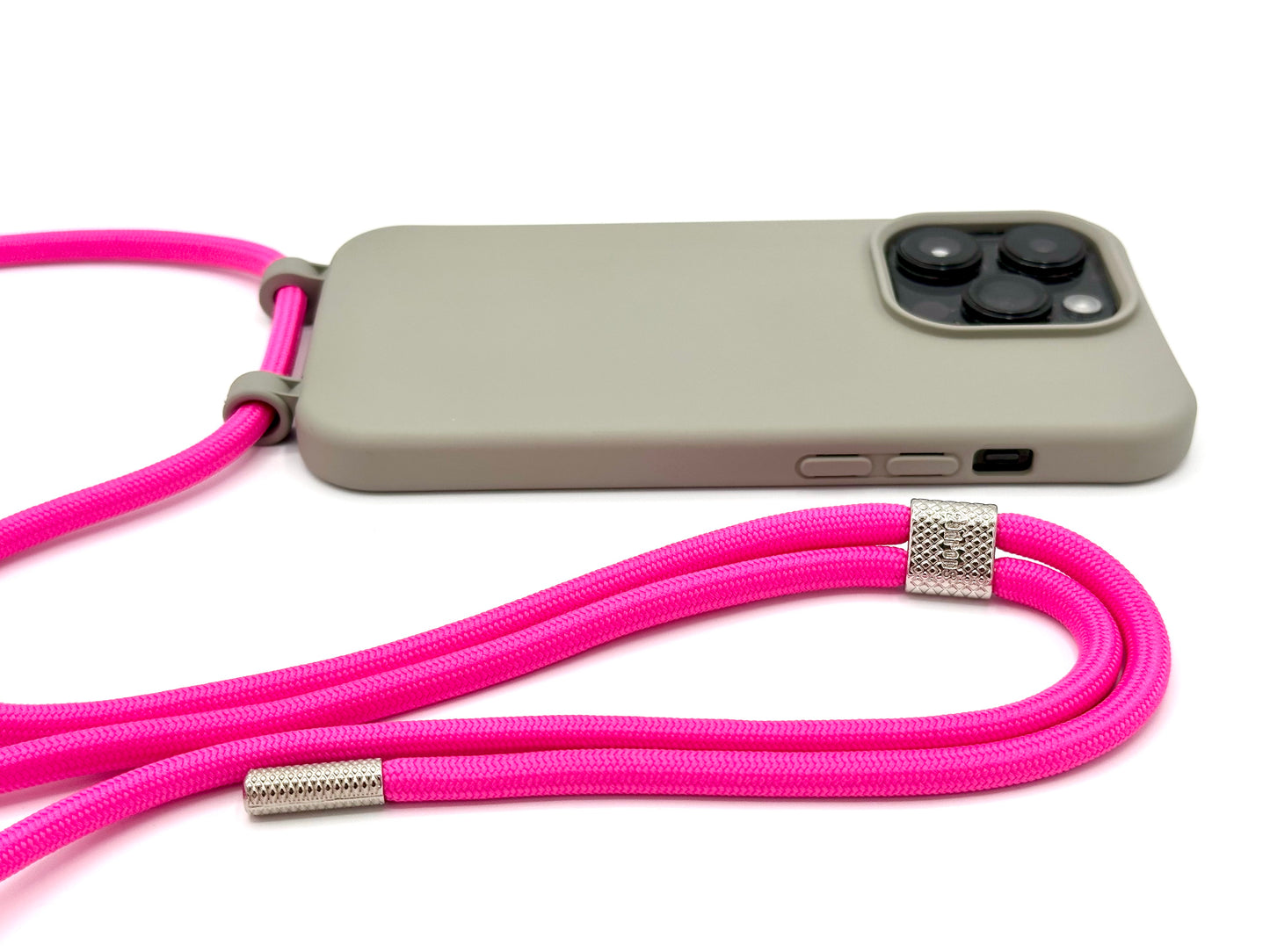 iPhone 2in1 Grau - modulare Handykette mit Seil