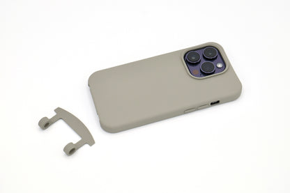 Samsung 2in1 Grau - modulare Handykette mit Baumwollkordel Pastellgrau