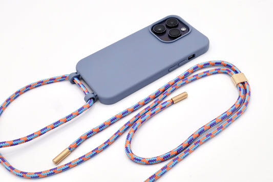 iPhone 2in1 Lavendel - modulare Handykette mit Seil