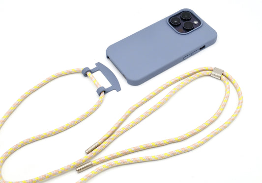 iPhone 2in1 Lavendel - modulare Handykette mit Seil