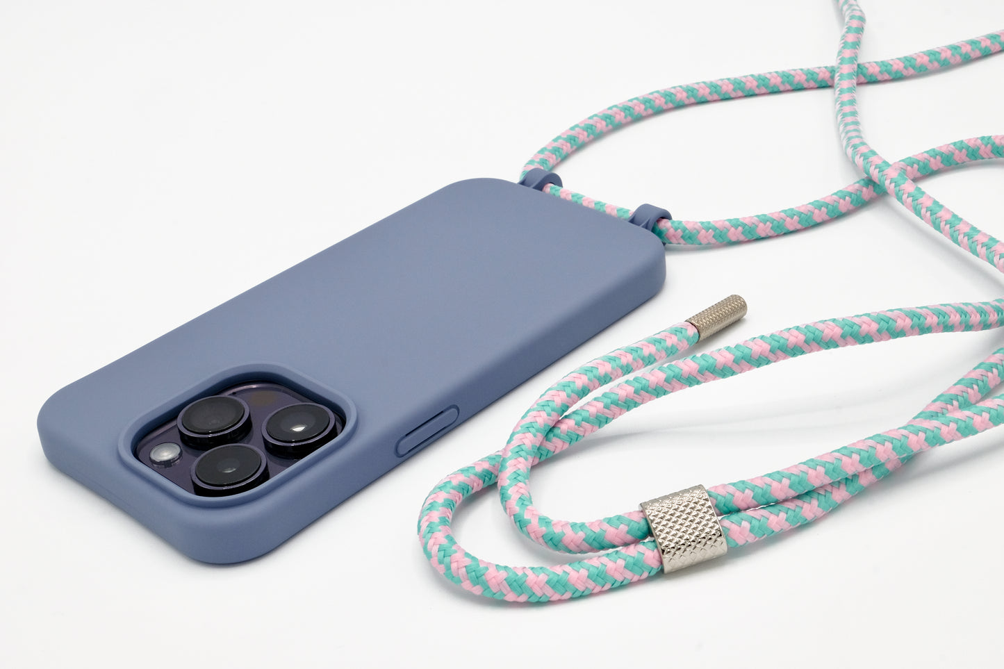 iPhone 2in1 Lavendel - modulare Handykette mit Seil