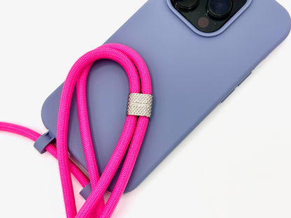 iPhone 2in1 Lavendel - modulare Handykette mit Seil