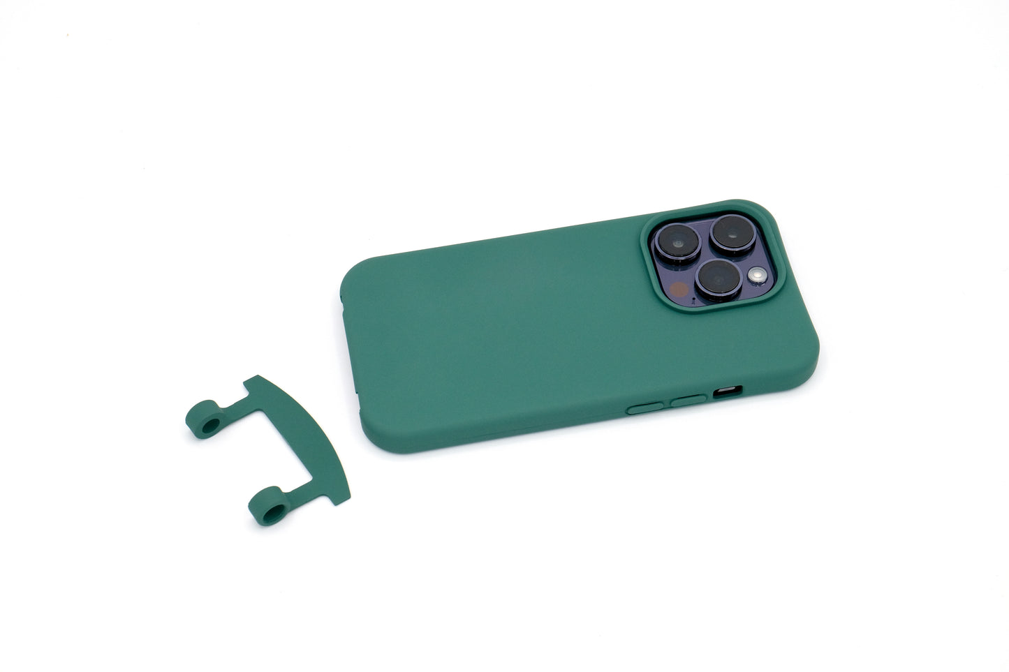 iPhone 2in1 Petrol - modulare Handykette mit Baumwollkordel Rosa
