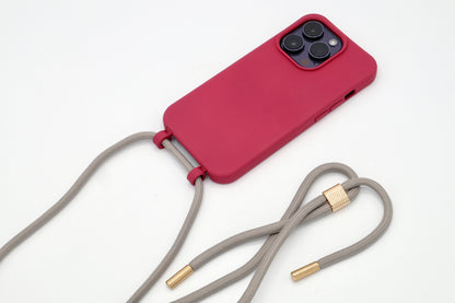 iPhone 2in1 Raspberry - modulare Handykette mit Seil