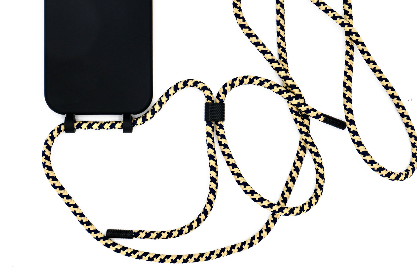 iPhone 2in1 Schwarz - modulare Handykette mit Seil