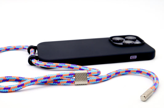 iPhone 2in1 Schwarz - modulare Handykette mit Seil
