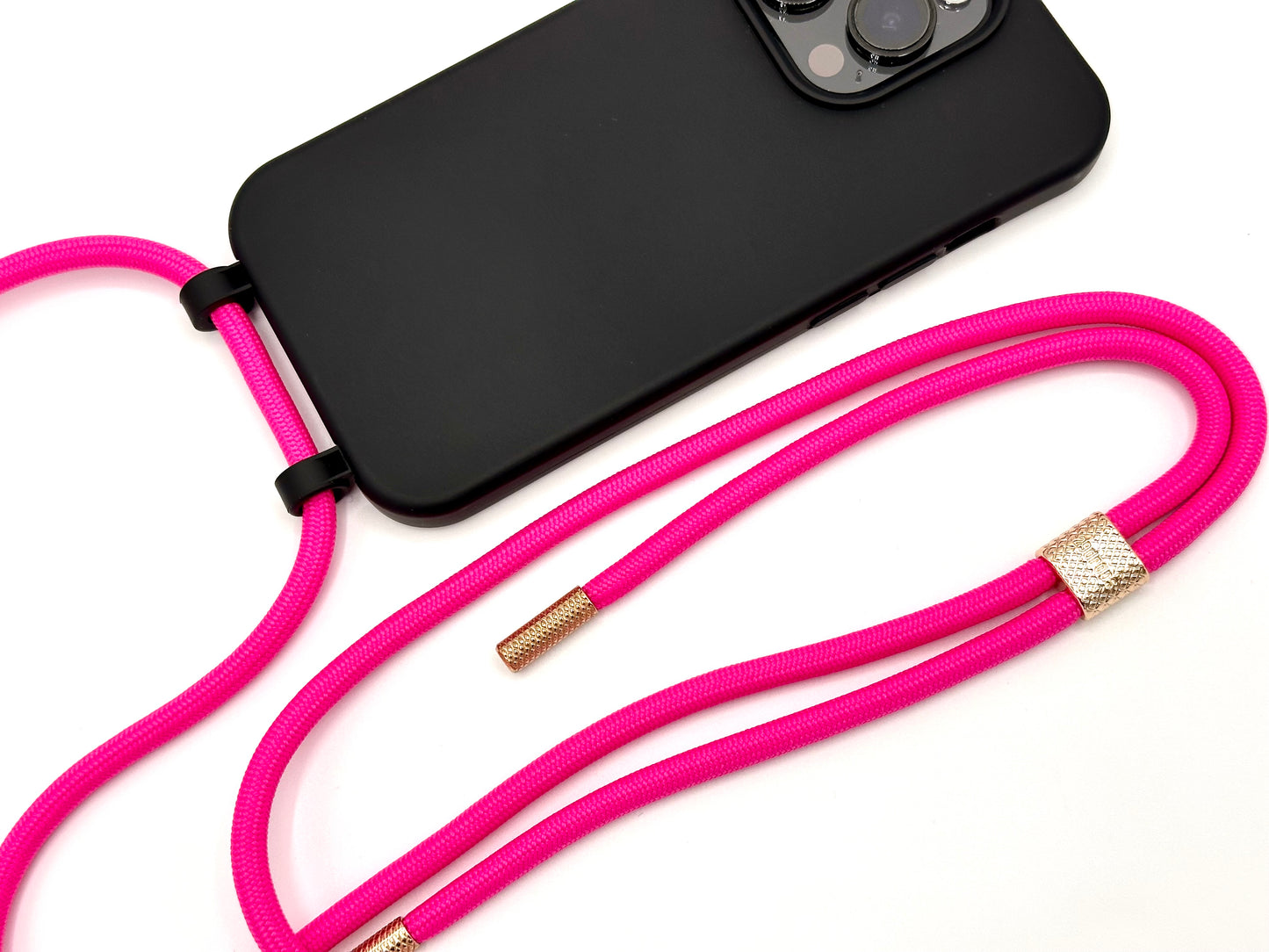 iPhone 2in1 Schwarz - modulare Handykette mit Seil