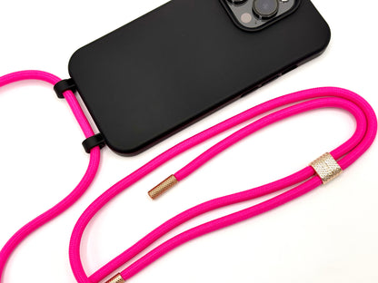 iPhone 2in1 Schwarz - modulare Handykette mit Seil