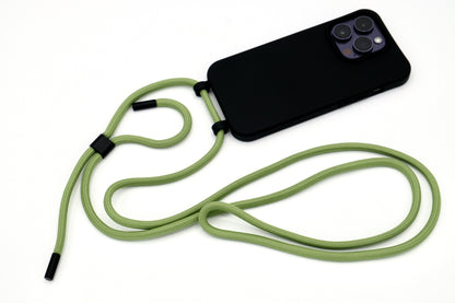 iPhone 2in1 Schwarz - modulare Handykette mit Seil