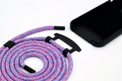 iPhone 2in1 Schwarz - modulare Handykette mit Seil