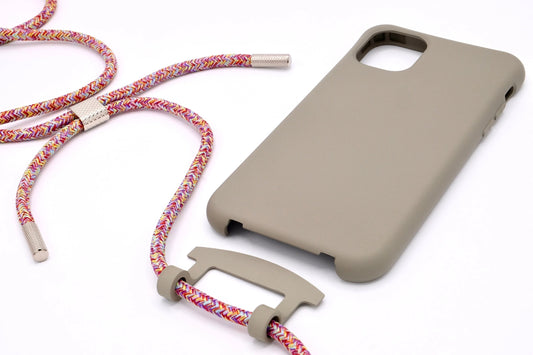 iPhone 2in1 Grau - modulare Handykette mit Seil