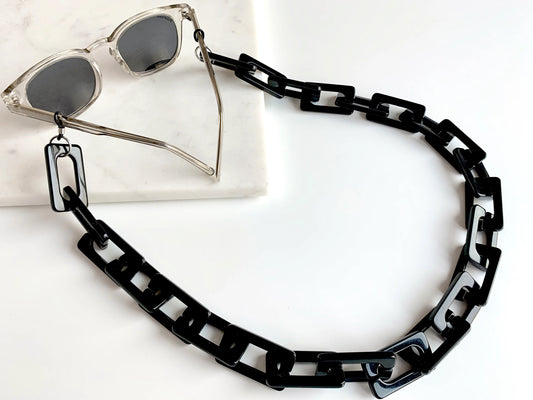 Statement Brillenkette Schwarz