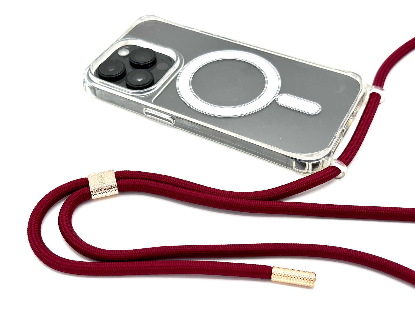 iPhone Handykette - transparente Hülle mit Wechselseil