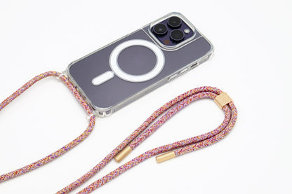iPhone Handykette - transparente Hülle mit Wechselseil