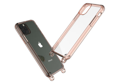 Handyhülle mit Ösen TRANSPARENT PINK