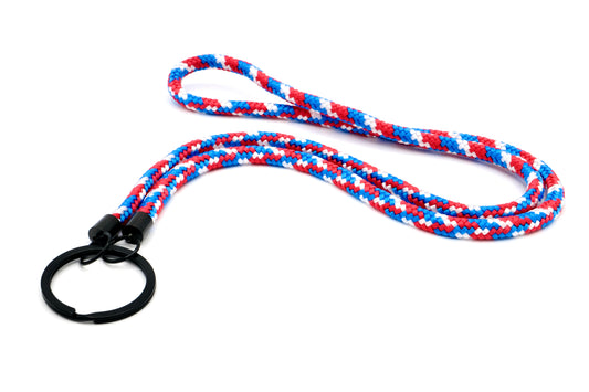 Schlüsselband Rot/Blau/Weiss