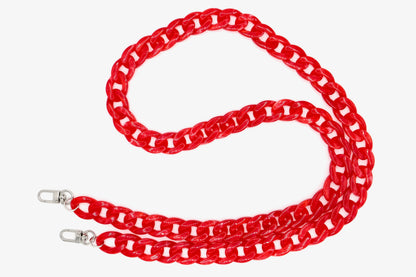 Handykette - Acryl Glieder lang Rot