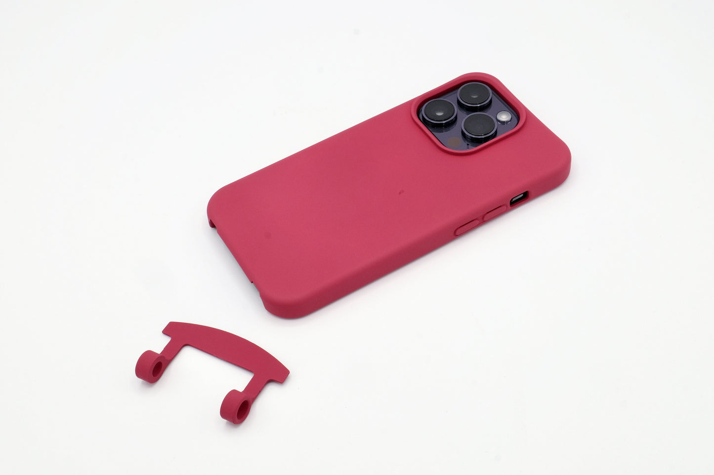 Samsung 2in1 Raspberry - modulare Handykette mit Baumwollkordel Blaugrau