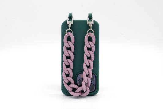 Kurze Handykette - "RUBBER EDITION" Lila Matt