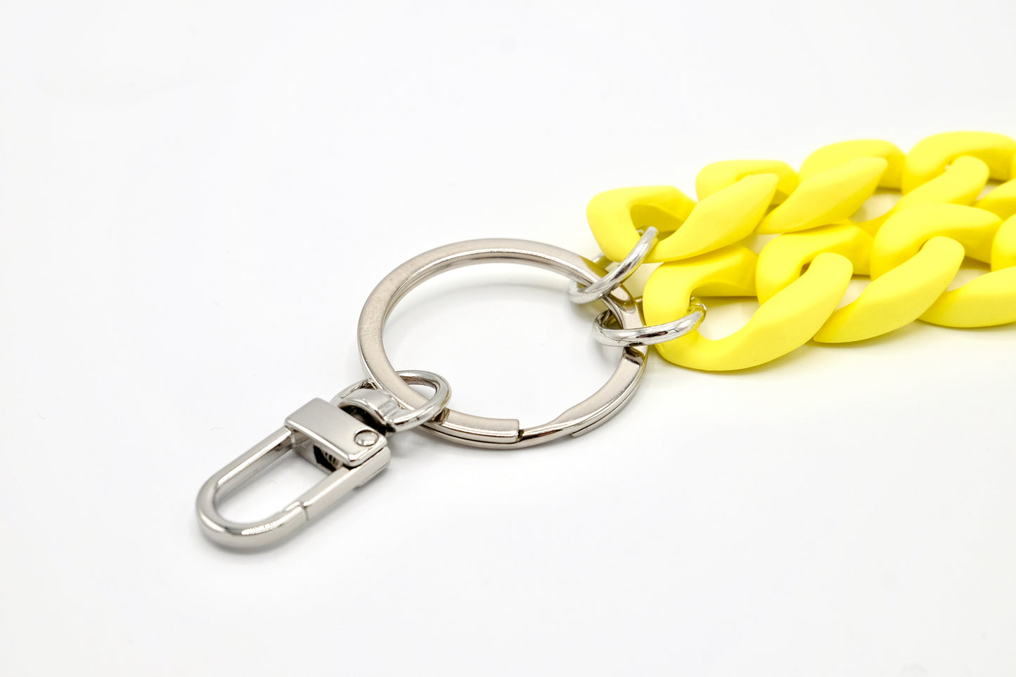 Schlüsselanhänger mit Karabiner "RUBBER EDITION" Gelb