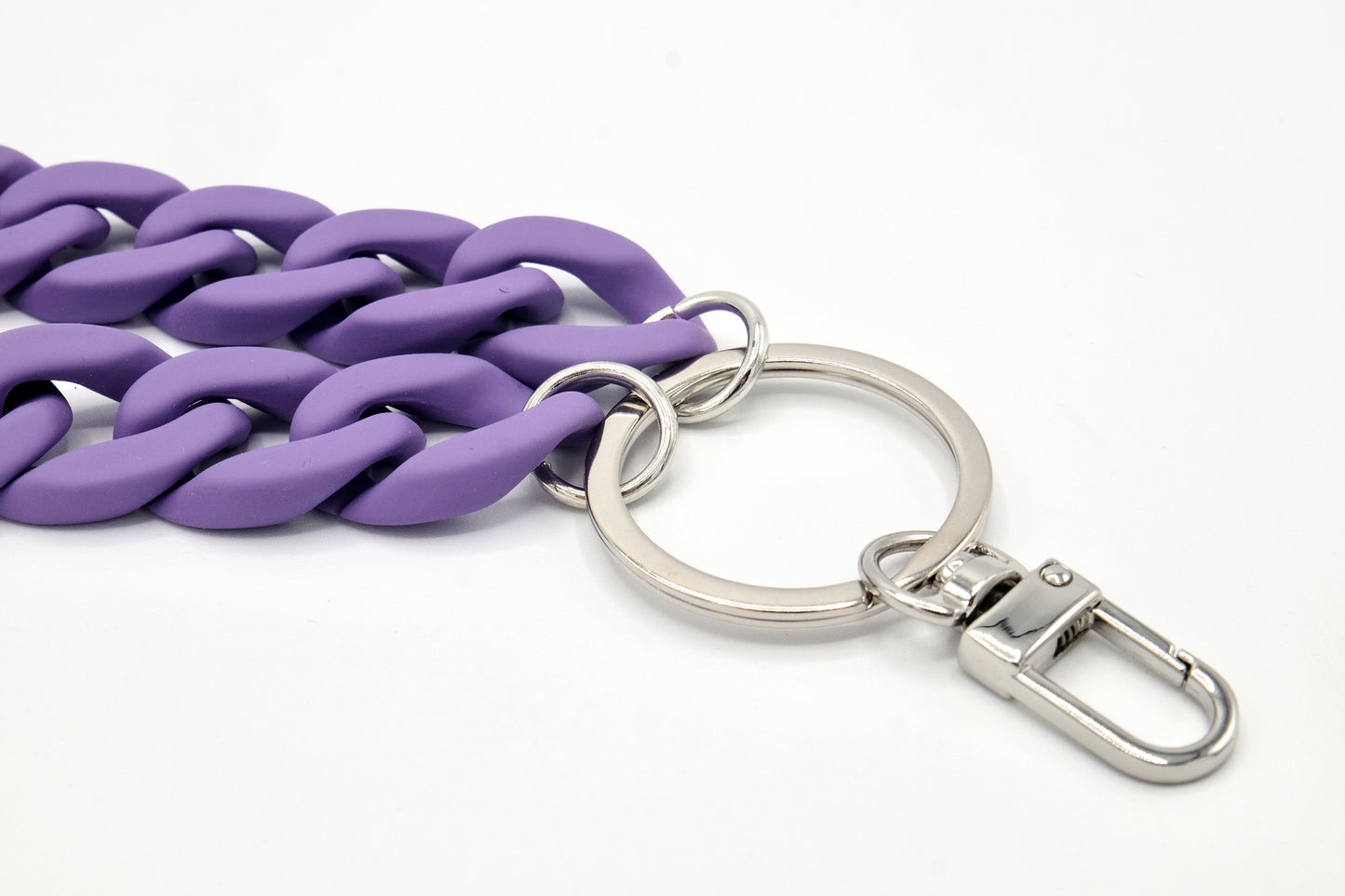 Schlüsselanhänger mit Karabiner "RUBBER EDITION" Lila