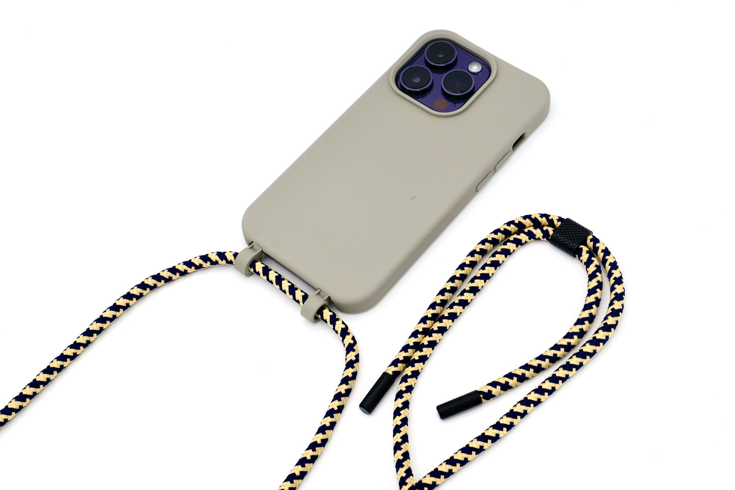 iPhone 2in1 Grau - modulare Handykette mit Seil