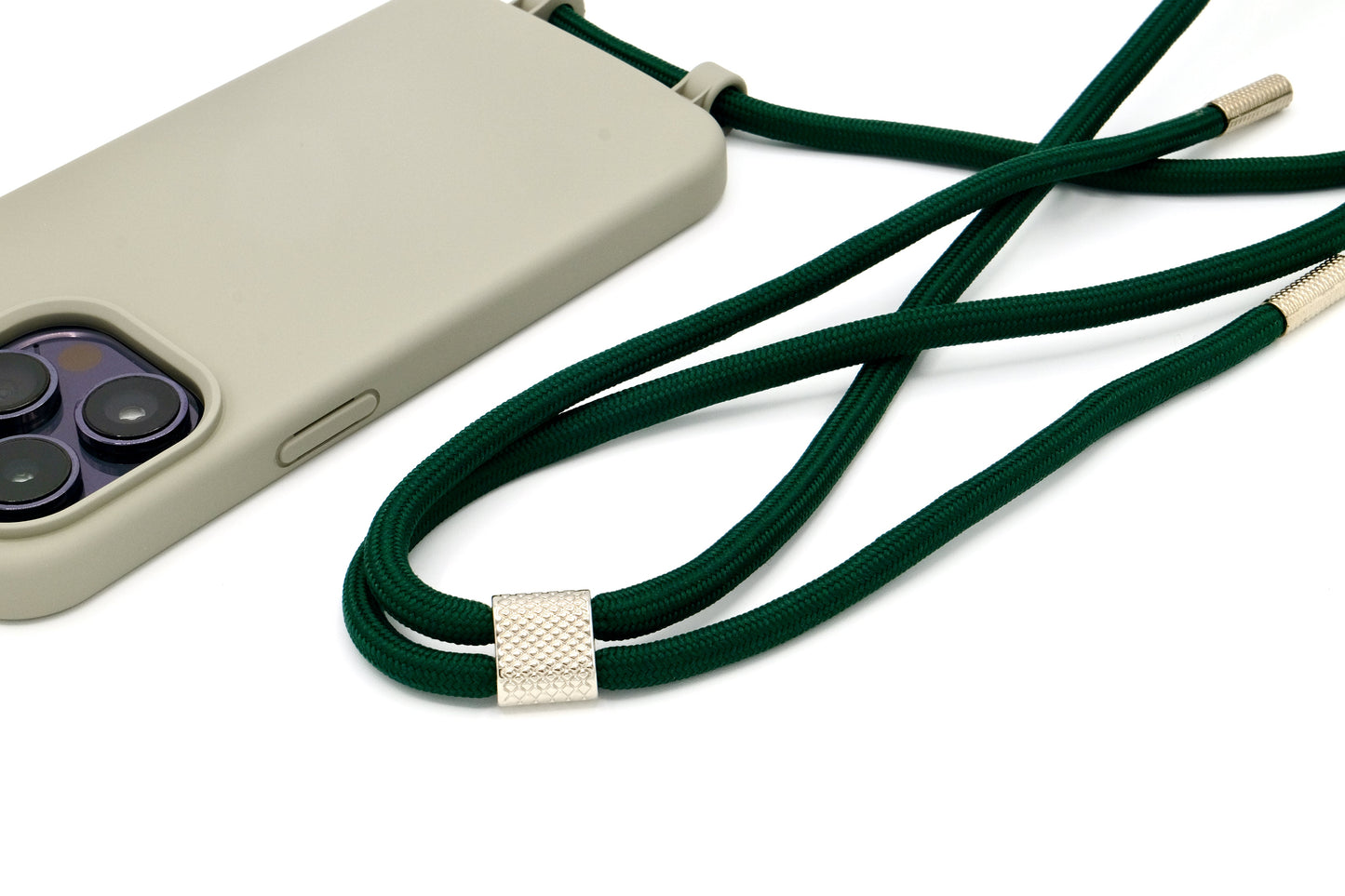iPhone 2in1 Grau - modulare Handykette mit Seil