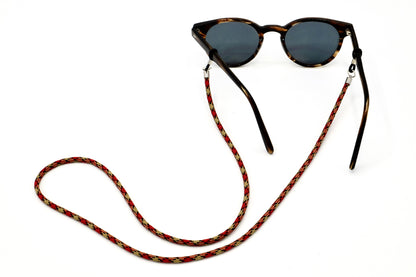 Brillenband 3,8mm Camouflage Rot Beige