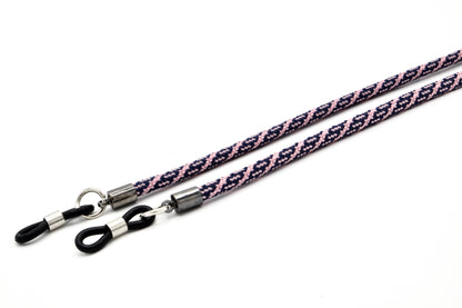 Brillenband 3,8mm Rosa Blau Gemustert