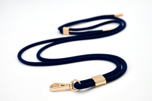 Universal Handykette Kordel mit Karabiner Dunkelblau