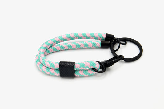 Schlüsselanhänger mit Karabiner Mint-Rosa