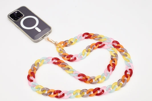 Universal Handykette | Kette mit Karabiner Bunt