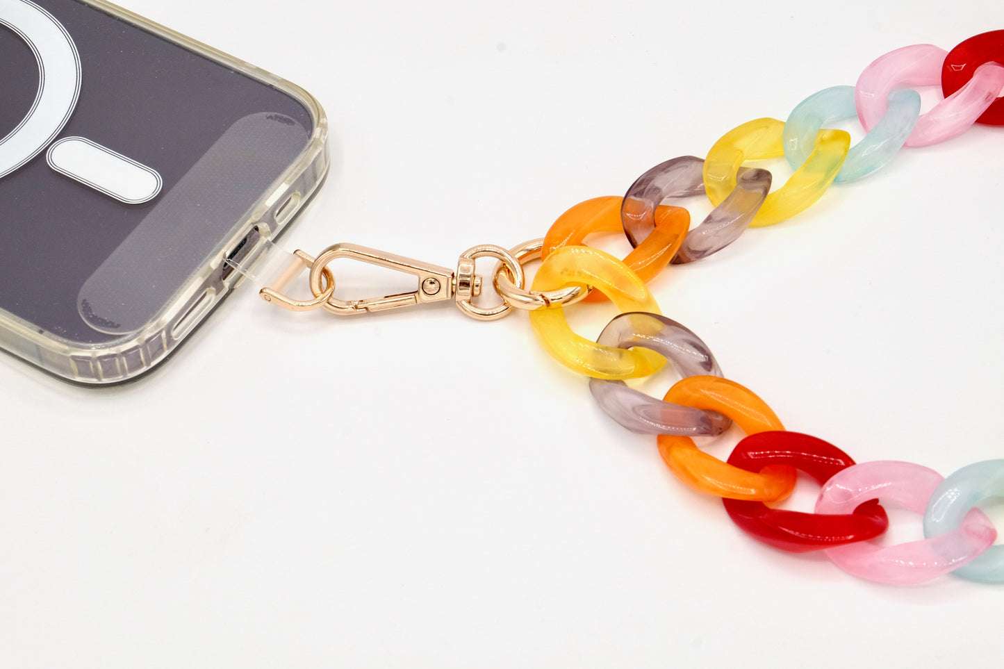 Universal Handykette | Kette mit Karabiner Bunt