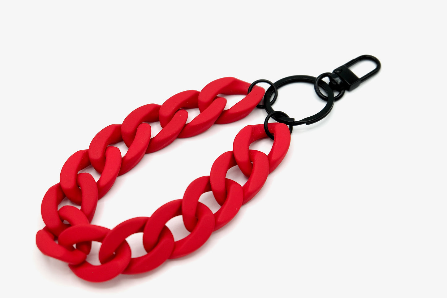 Schlüsselanhänger mit Karabiner "RUBBER EDITION" Rot