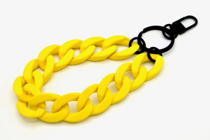 Schlüsselanhänger mit Karabiner "RUBBER EDITION" Gelb