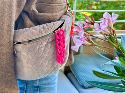 Schlüsselanhänger mit Karabiner "RUBBER EDITION" Neon Bunt