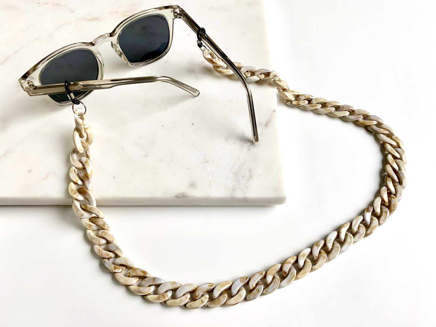 Brillenkette Größe S Beige