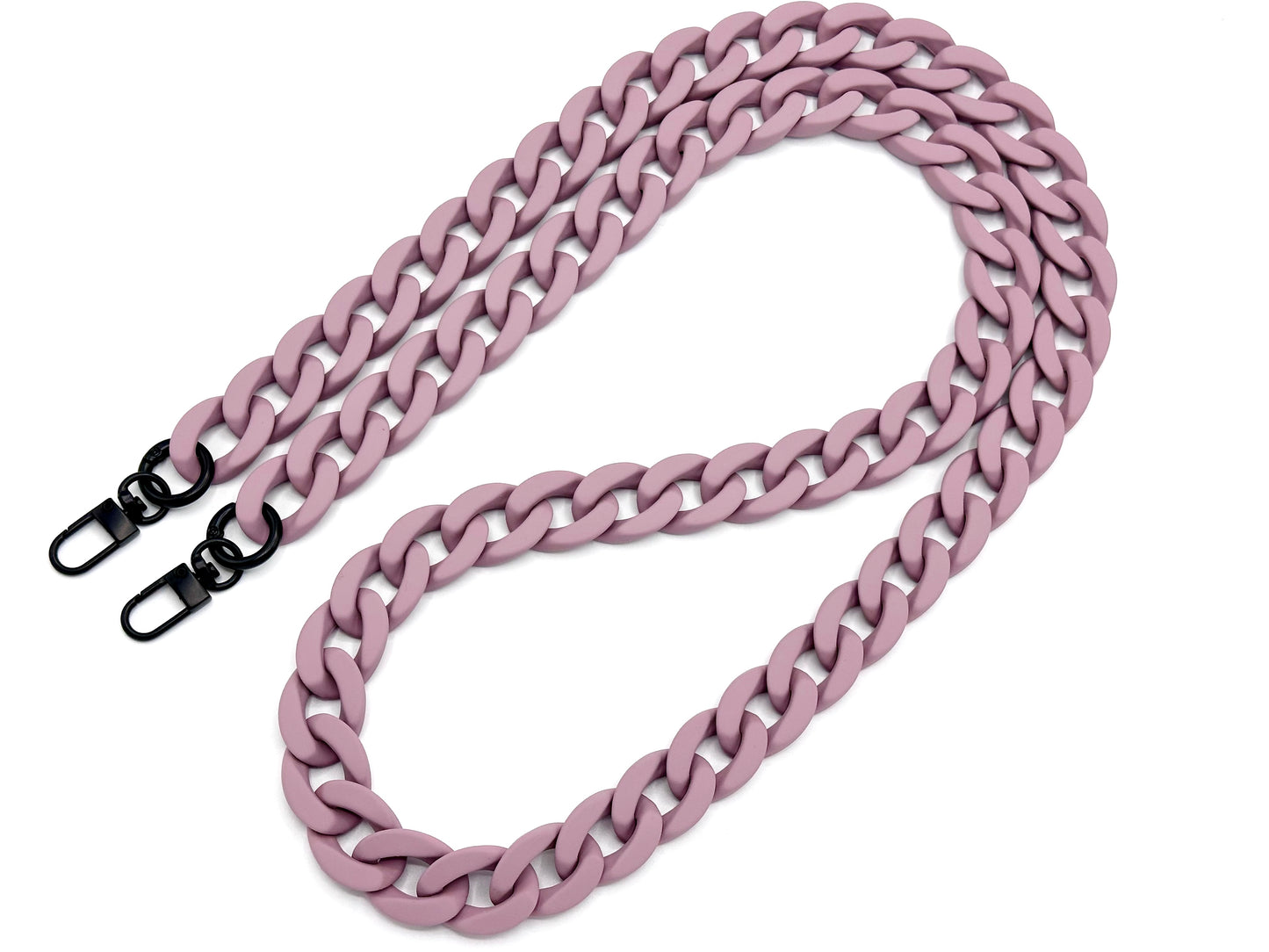 Handykette - lange Acrylkette "RUBBER EDITION" Matt Lila