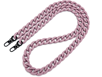 Handykette - lange Acrylkette "RUBBER EDITION" Matt Lila