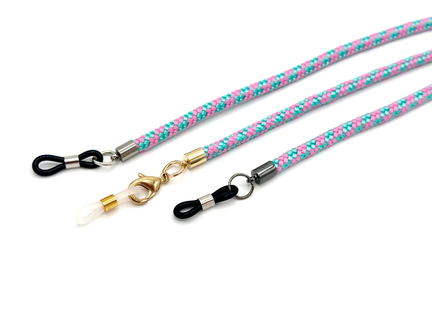 Brillenband 4mm Rosa/Mint
