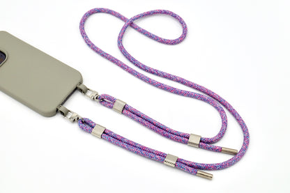 Handykette - Karabinerkordel Purple Mix