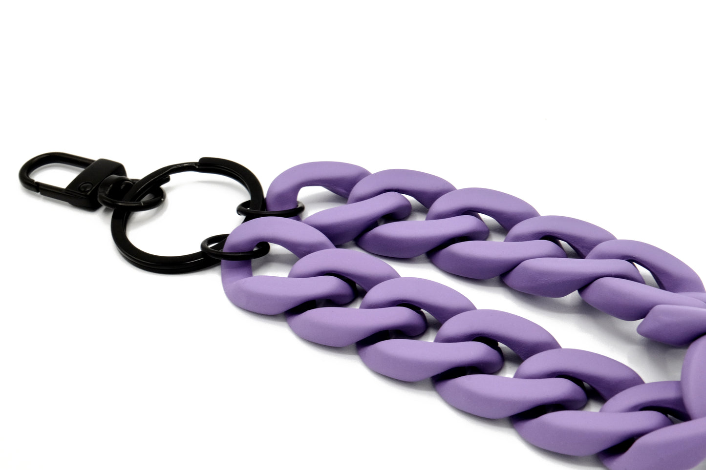 Schlüsselanhänger mit Karabiner "RUBBER EDITION" Lila
