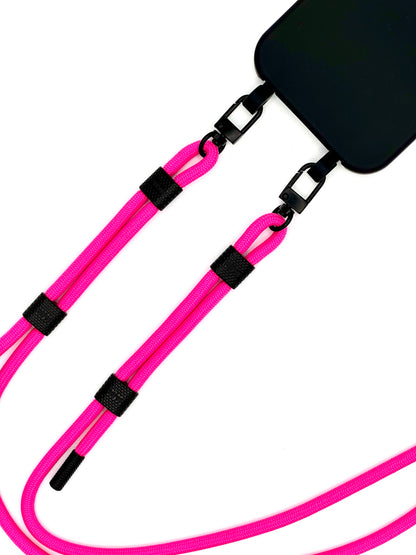 Handykette - Karabinerkordel Neon Pink