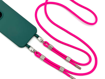 Handykette - Karabinerkordel Neon Pink