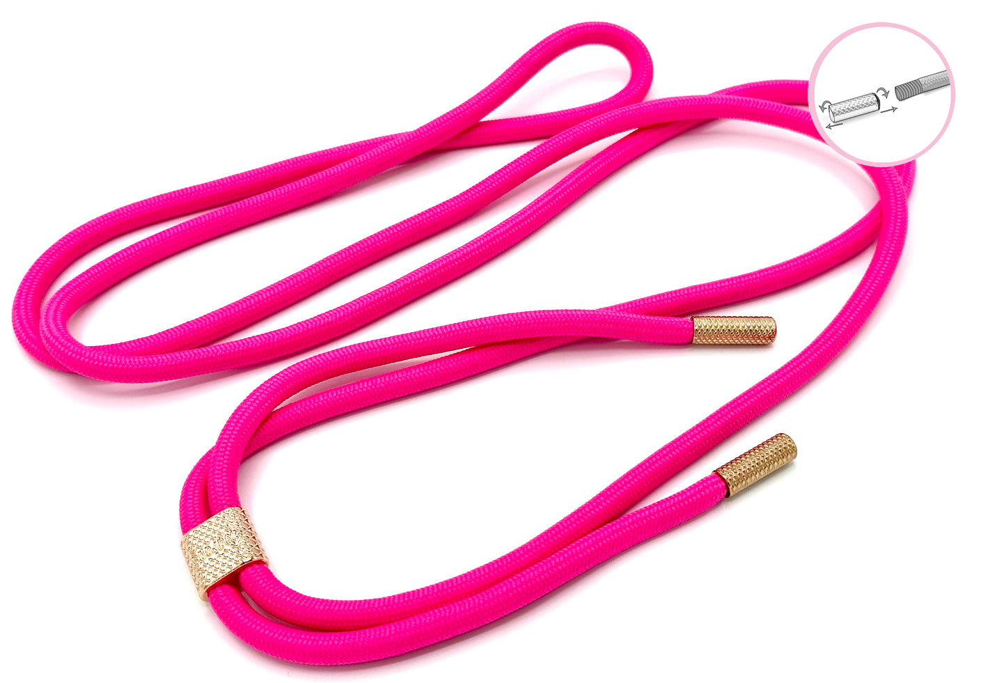 Handykette - Seil zum Schrauben Neon Pink