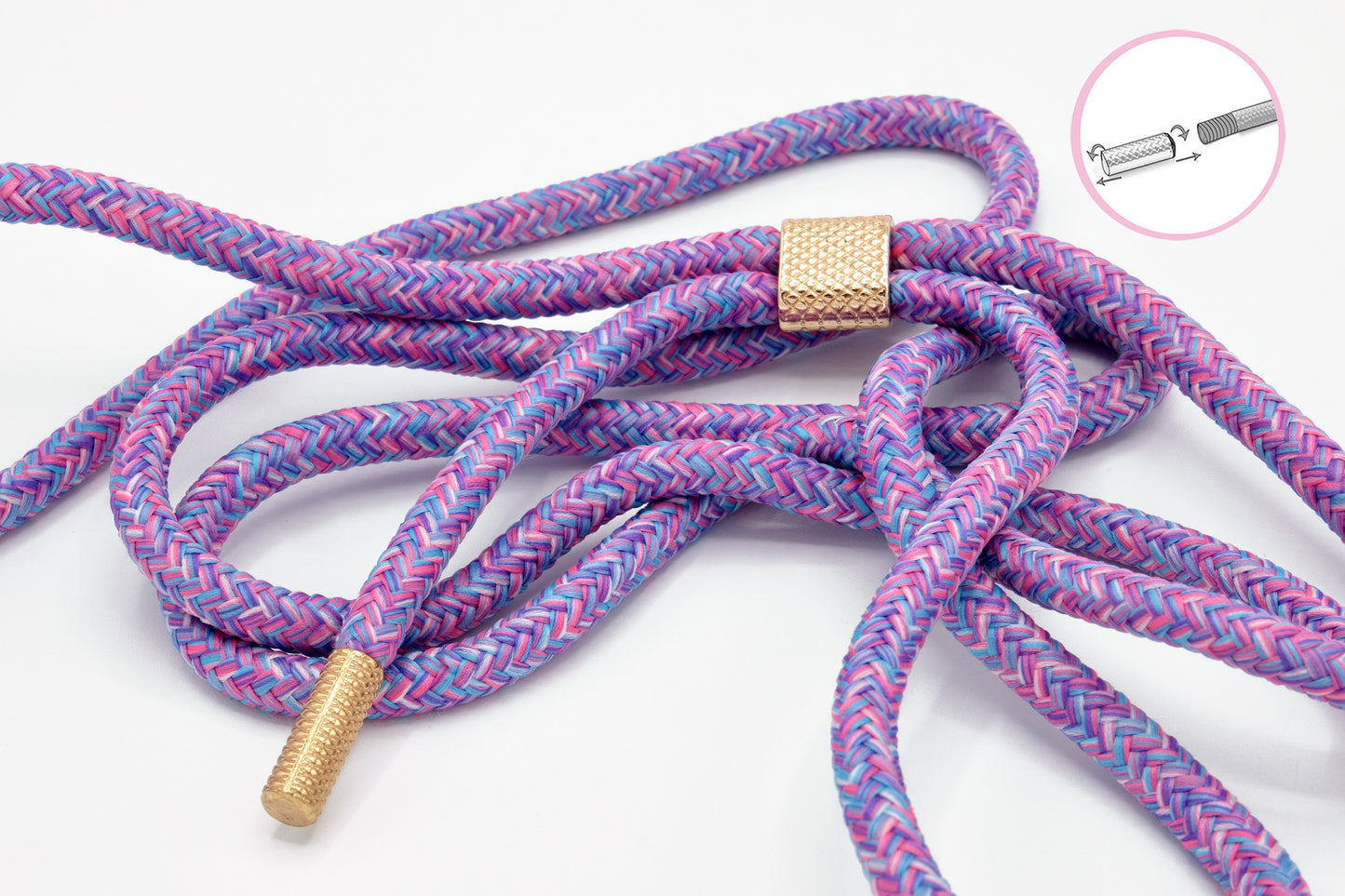 Handykette - Seil zum Schrauben Purple-Mix