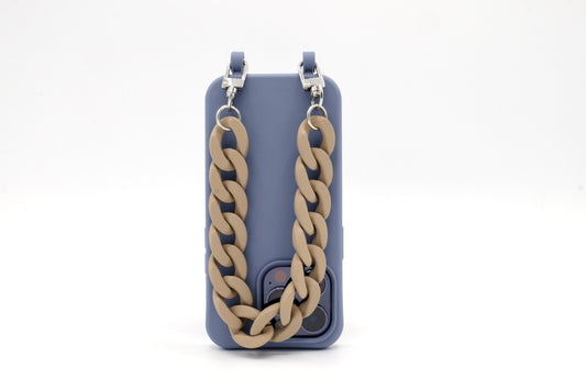 Kurze Handykette - "RUBBER EDITION" Beige