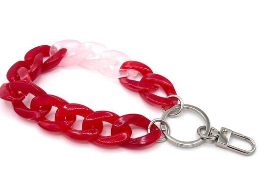 Schlüsselanhänger mit Karabiner Rot Mix