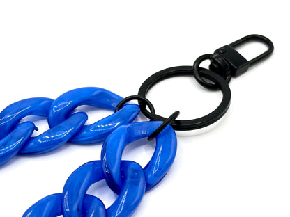 Schlüsselanhänger mit Karabiner Azurblau