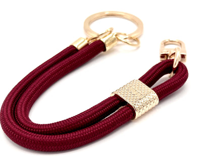 Schlüsselanhänger mit Karabiner Bordeaux Rot